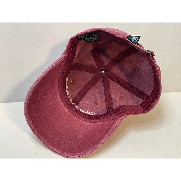 Hawaii Aloha hat cap adult 7" strap back Island Crew Hawaiian faded red - Picture 6 of 9